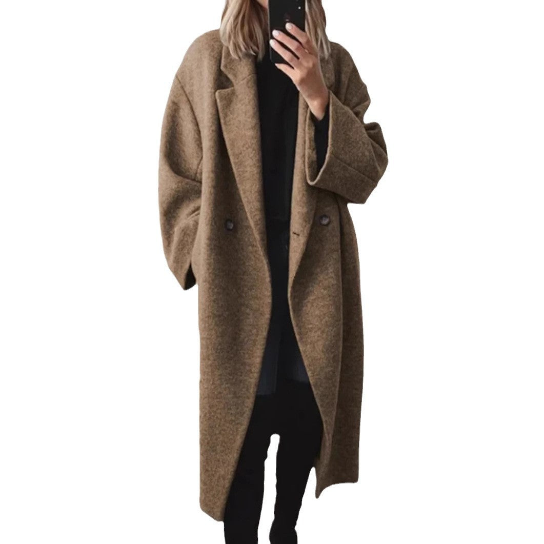 Damen Oversized Wollmantel WW