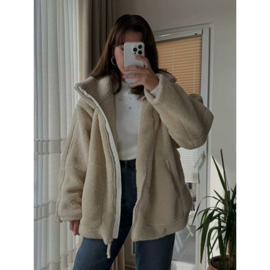 Damen Flauschige Teddyjacke WW