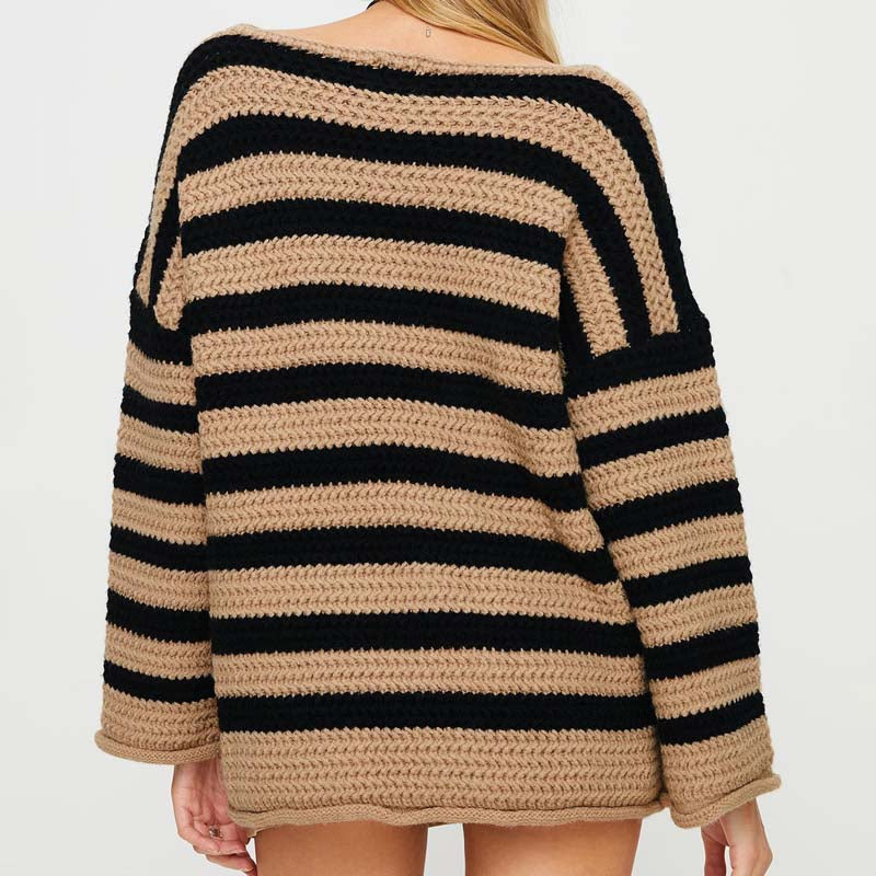 WW | Gestreifter Strickpullover mit Modernem Stil