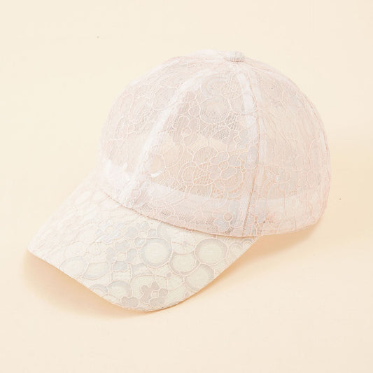 Damen Baseballmütze mit elegantem Spitzenmuster und atmungsaktiver Struktur WW