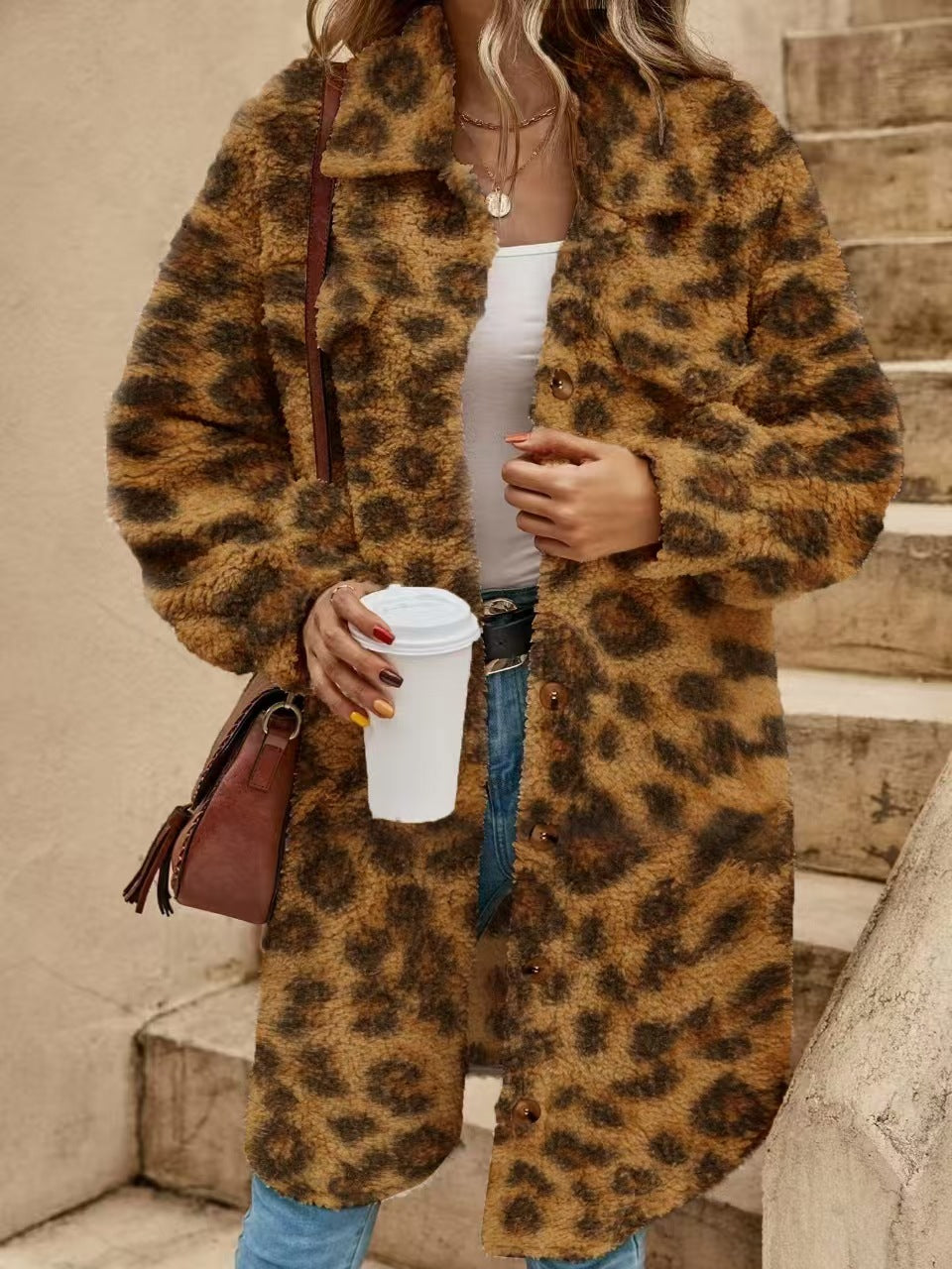 WW | Coat - Oversized - Soft Sherpa - Button Closure - Chest Pockets