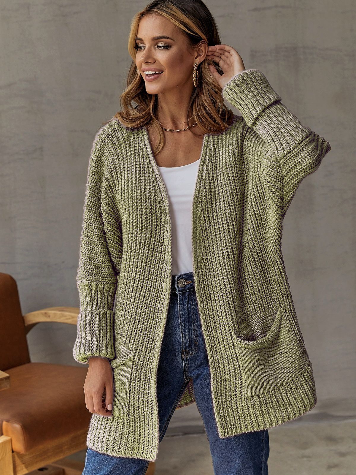 WW | Oversized Knit Cardigan For Comfortable Styles