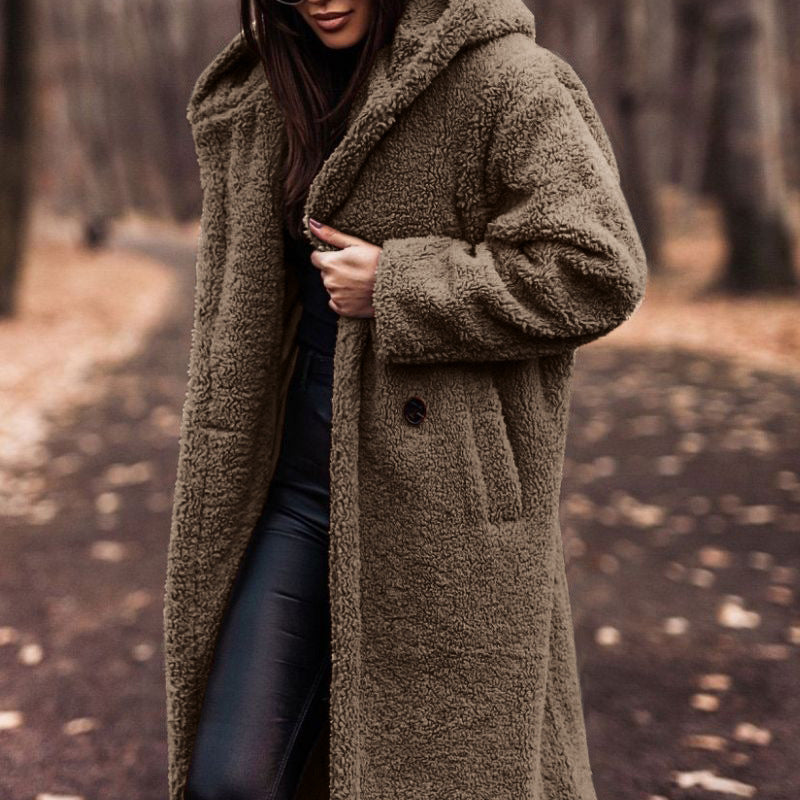 WW | Women's Stylish Long Hooded Jacket Warm Design