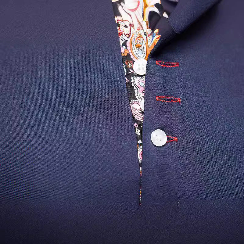 Herren Langarmhemd mit modernem Paisley-Muster und exklusiven Details WW