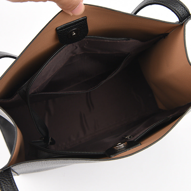 Leather-style shoulder bag