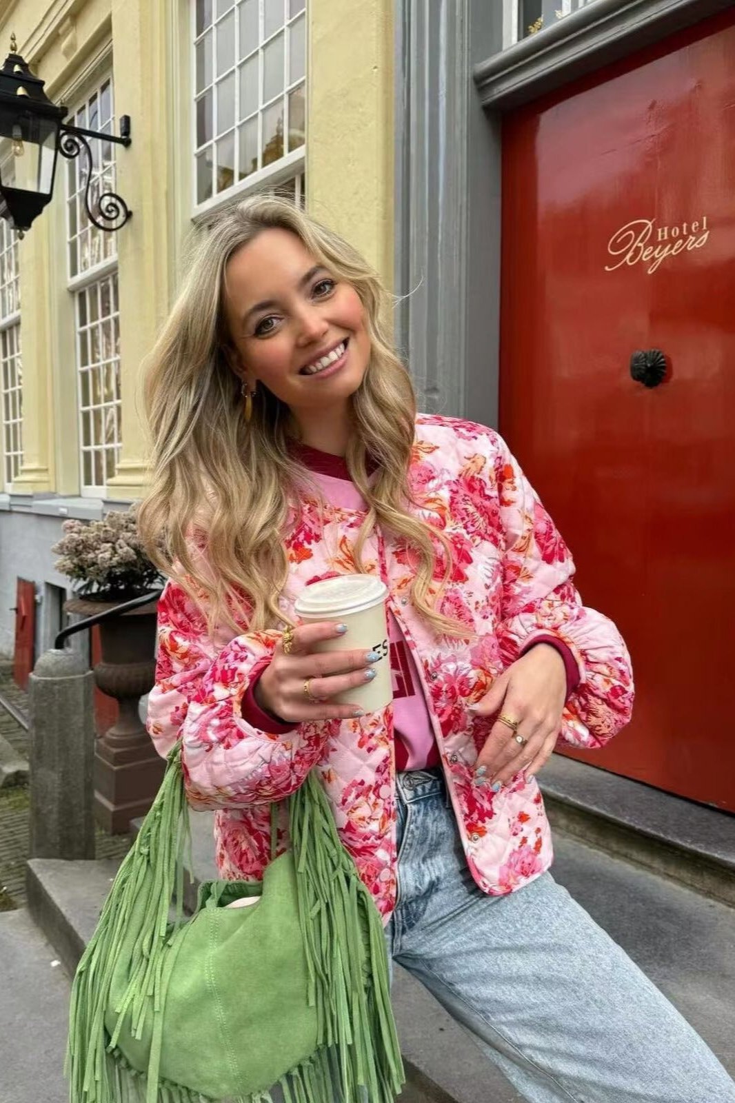 WW | Florale Jacquard Mikro Jacke