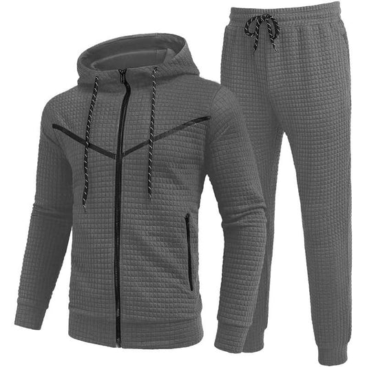 Herren Fleece-Jogginganzug mit strukturiertem Design WW