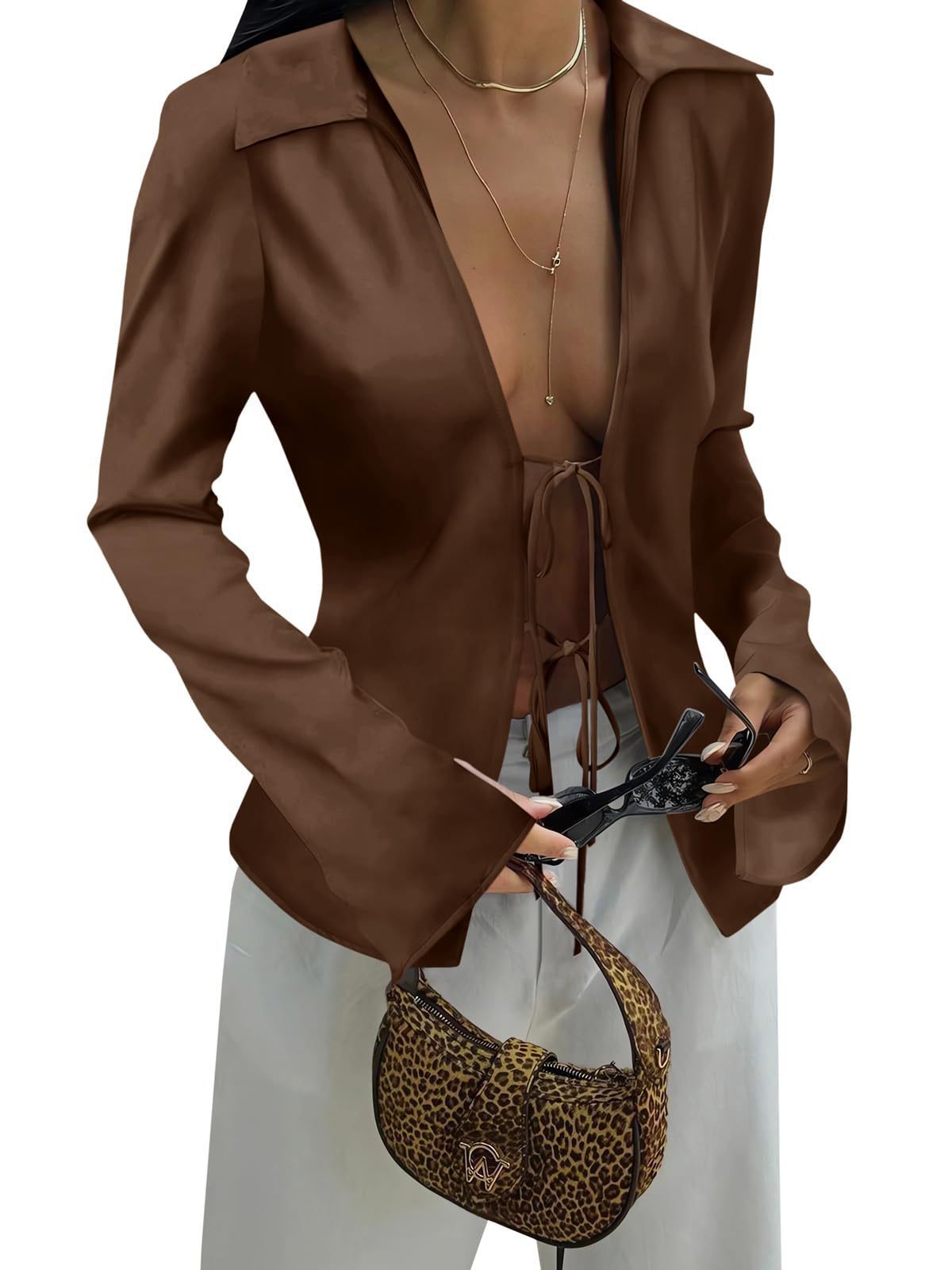 Damen Elegante Bluse mit Laid-Back Schnitt und Raffung WW