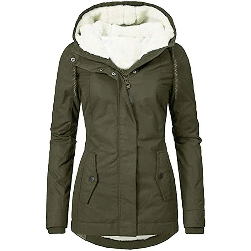 WW | Women's Hooded Parka – Semi-Fitted – Plush Lining – Mid-Length – Weather Resistant