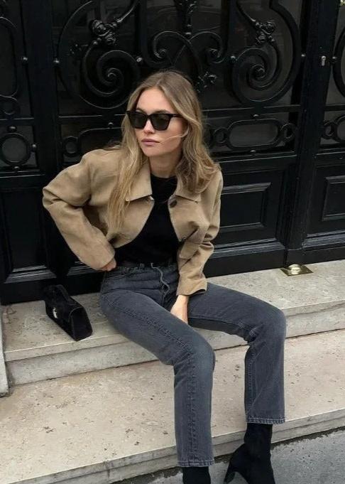 WW | Camel Boxy Wolljacke