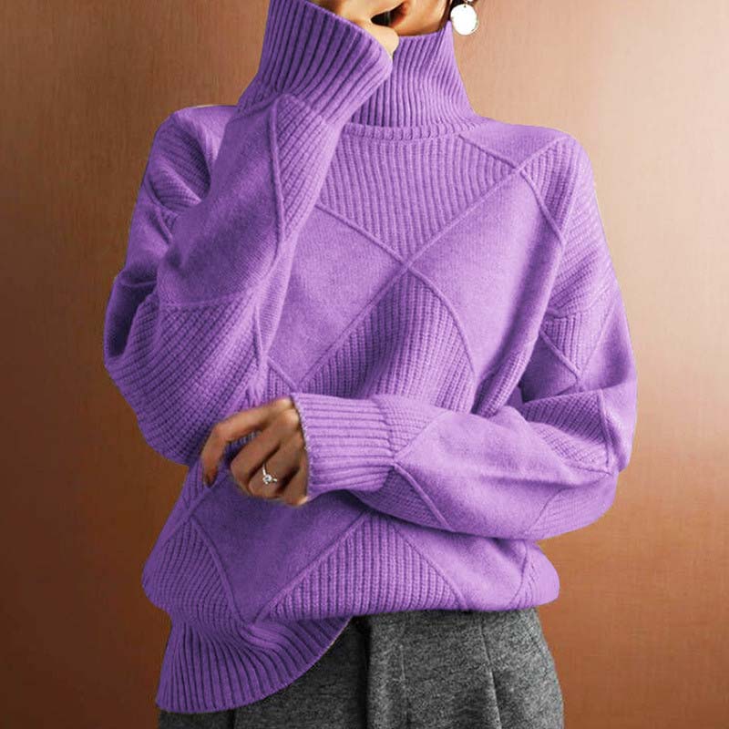 WW | Klassischer Pullover Aus Einfarbigem Strick