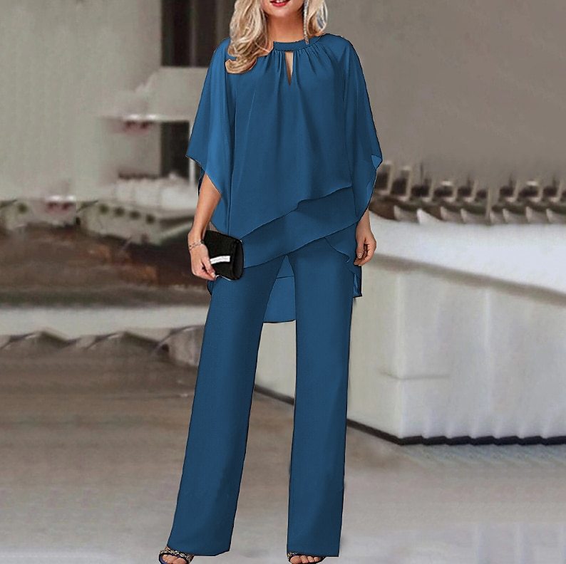 WW | Elegantes Baumwoll- und Chiffon-Set für Frauen