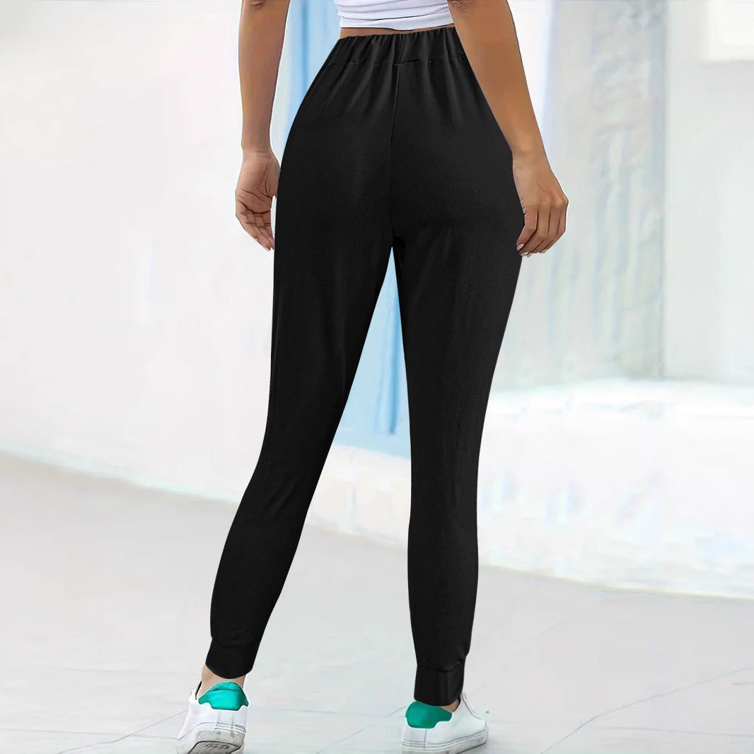Damen bequeme Jogginghose mit elastischem Bund und praktischen Seitentaschen WW