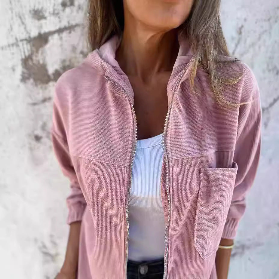 WW | Minimalistische Cordhosen Hoodie Jacke