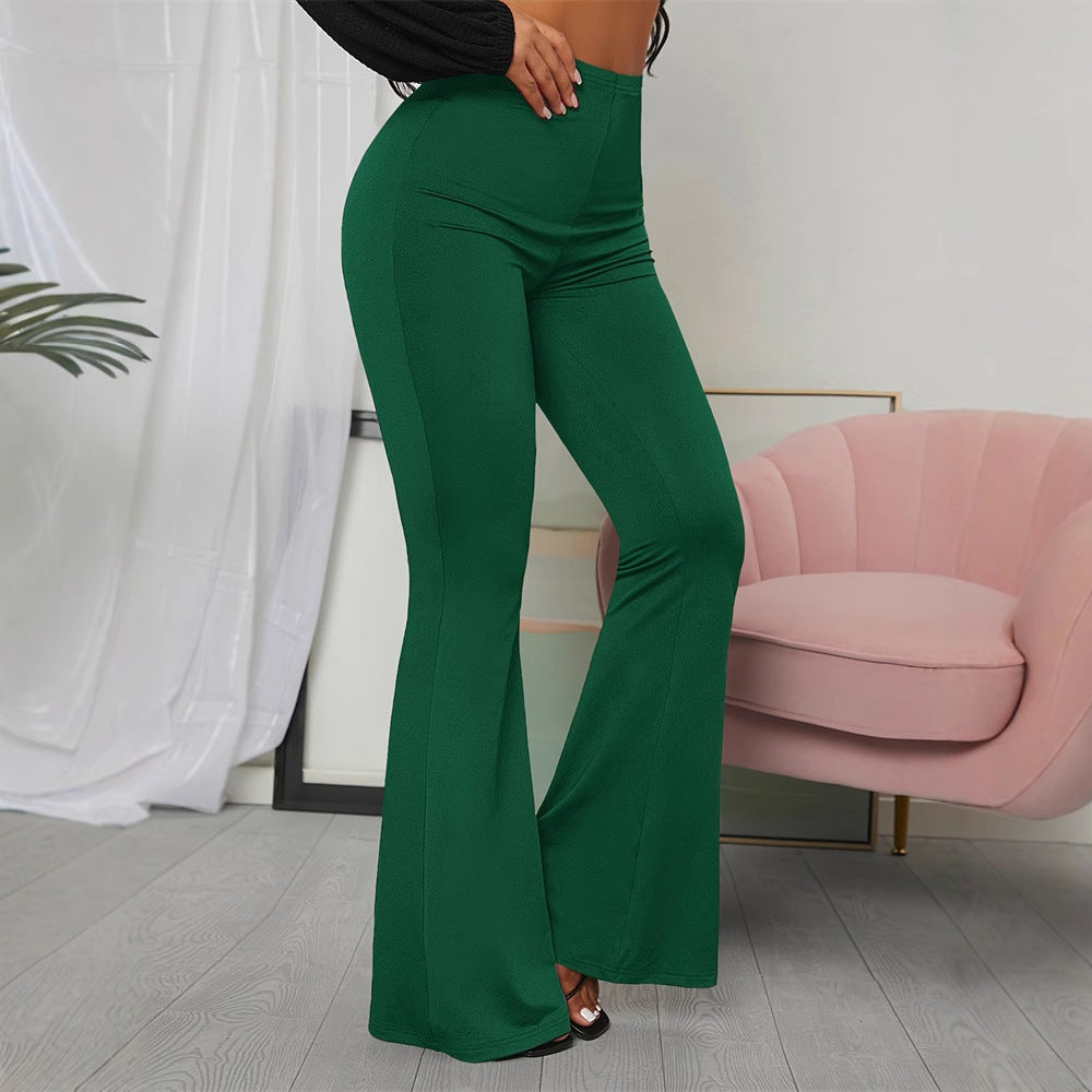 WW | high-waisted flared trousers