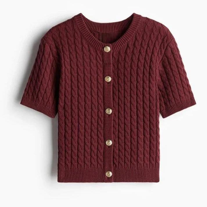 Damen Kurzarmstrickjacke W&W