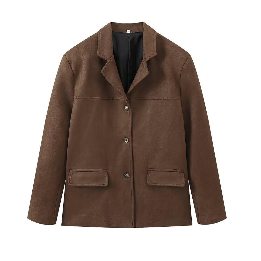Damen Wildleder-Blazerjacke W&W