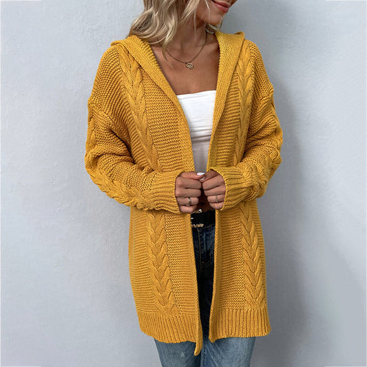WW | Bequemer Strickpullover mit Kapuze