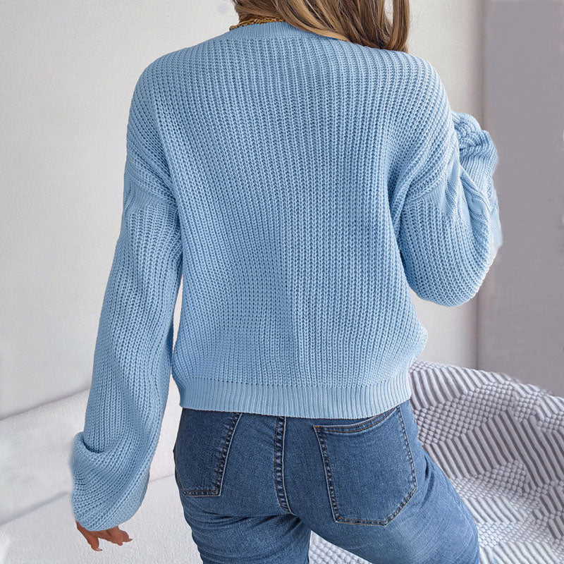 WW | Pullover Aus Gedrehtem Strick mit Bequemer Struktur