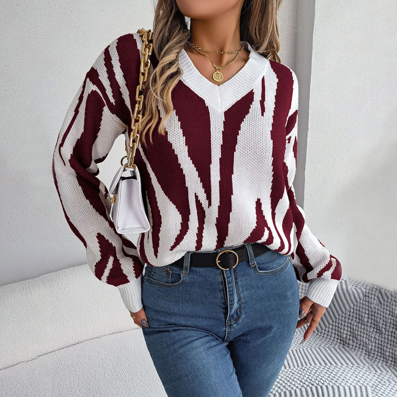 WW | Modischer Pullover mit Gestricktem Farbblock