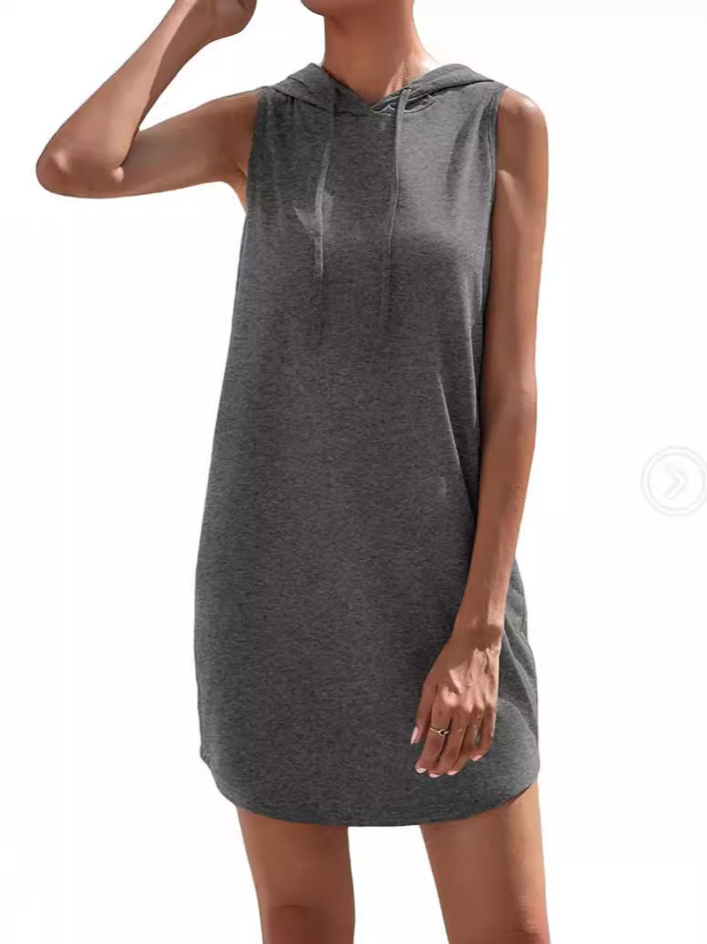 Damen Kapuzenkleid aus atmungsaktivem Jersey-Material WW