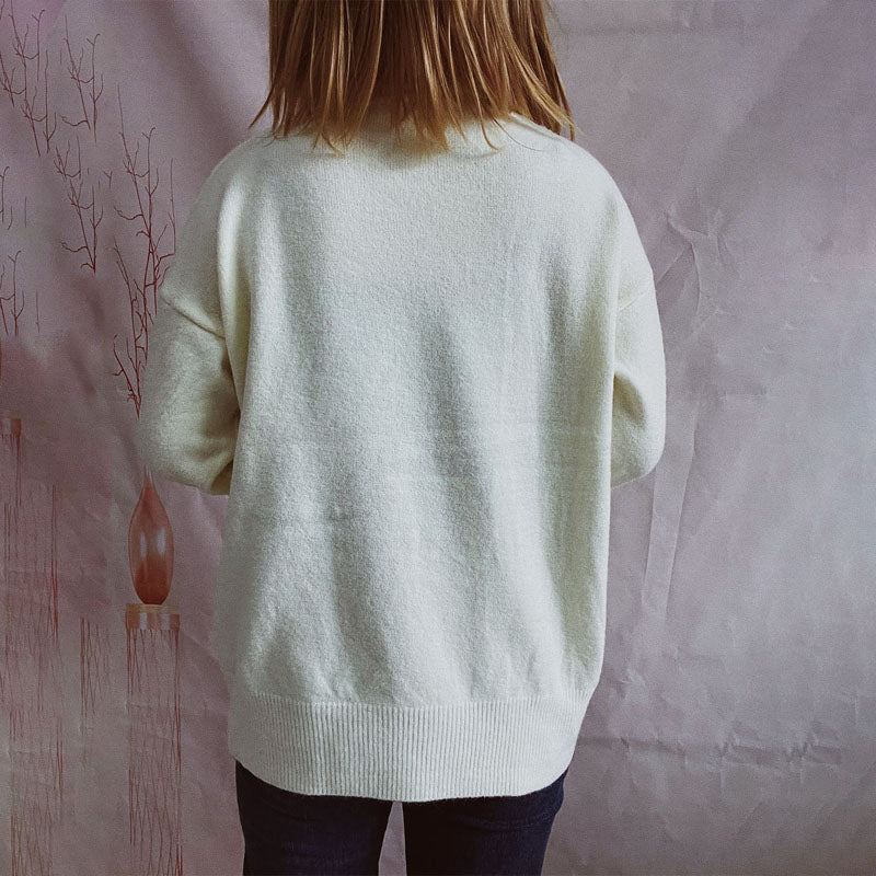 WW | Weicher Pullover Aus Einfarbigem Strick