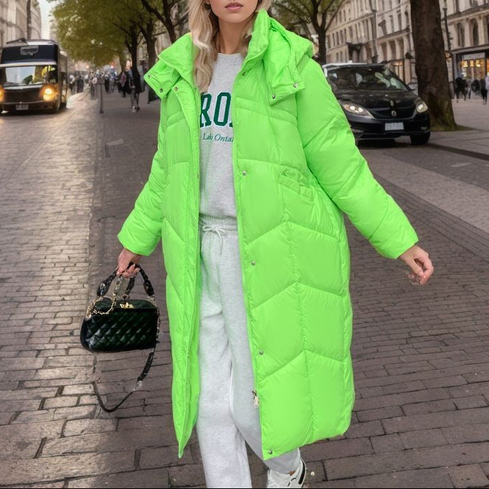 WW | Damen Isolierte Lange Pufferjacke Relaxed Fit