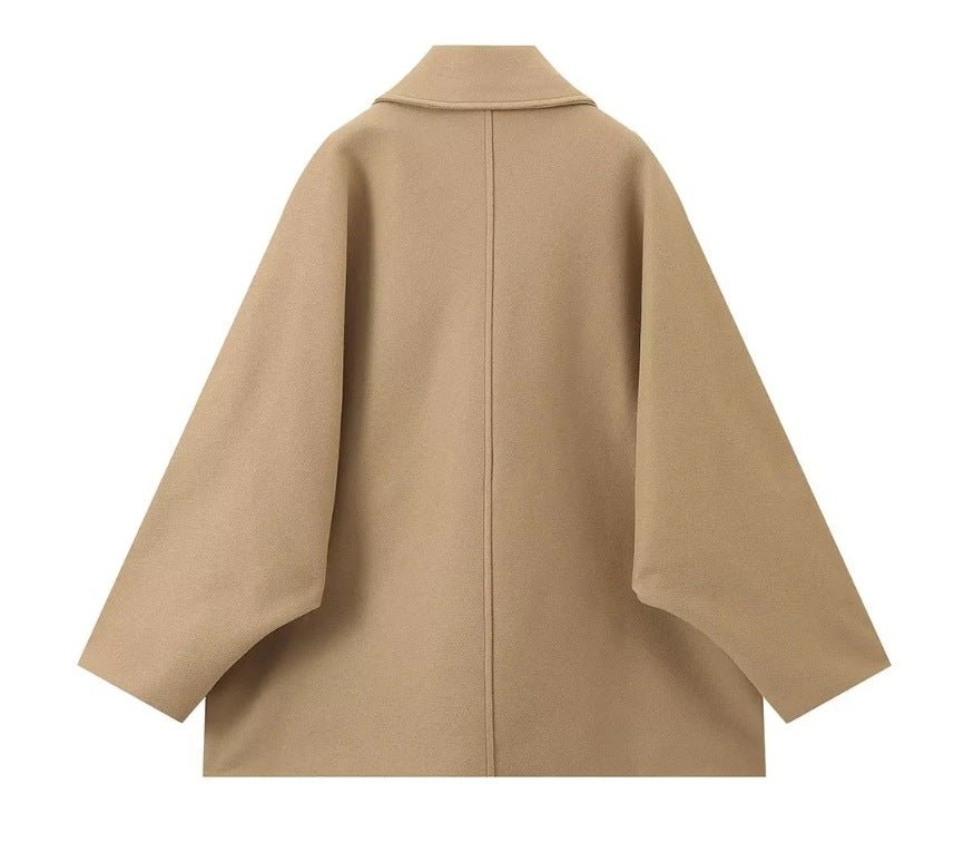 WW | Wool Blend Peacoat - Boxy Fit - Minimalist Style