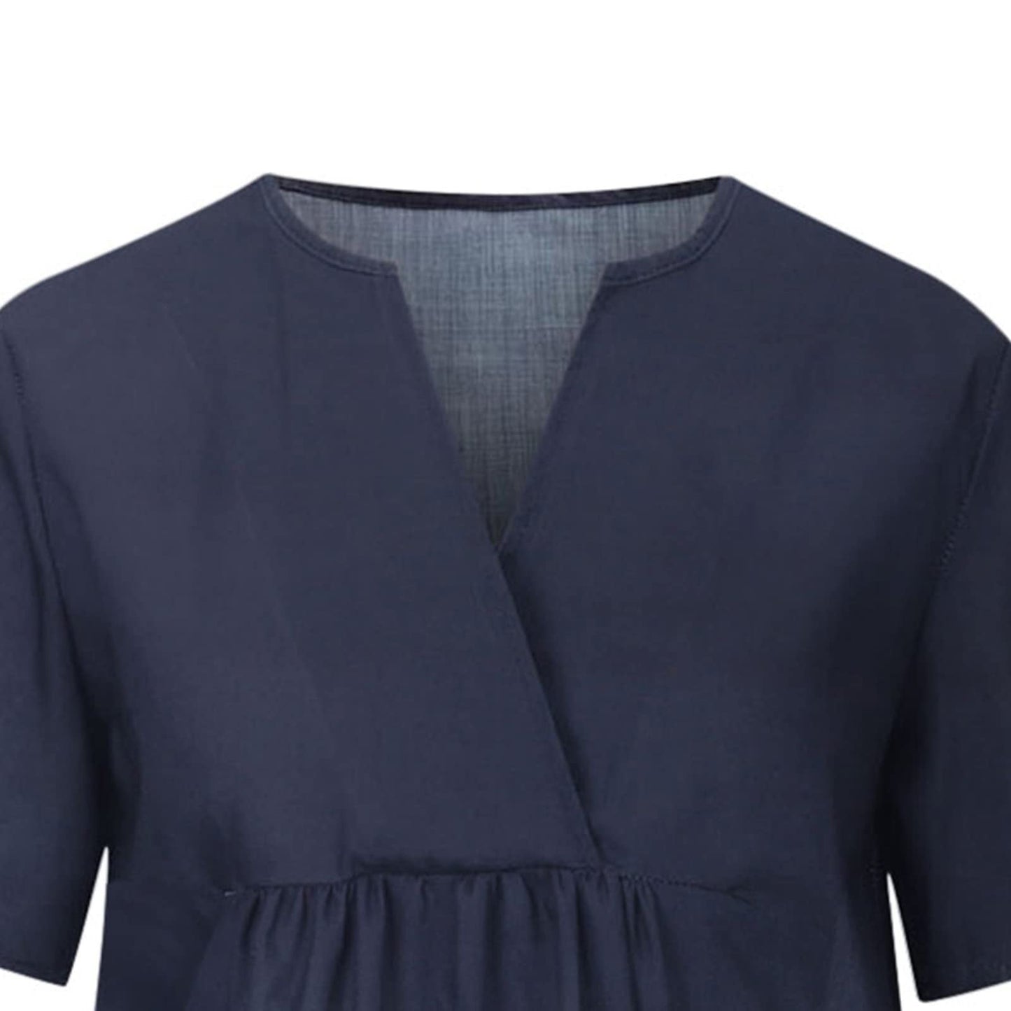 Damen Freizeitkleid mit lockerer Passform und modischem V-Ausschnitt WW
