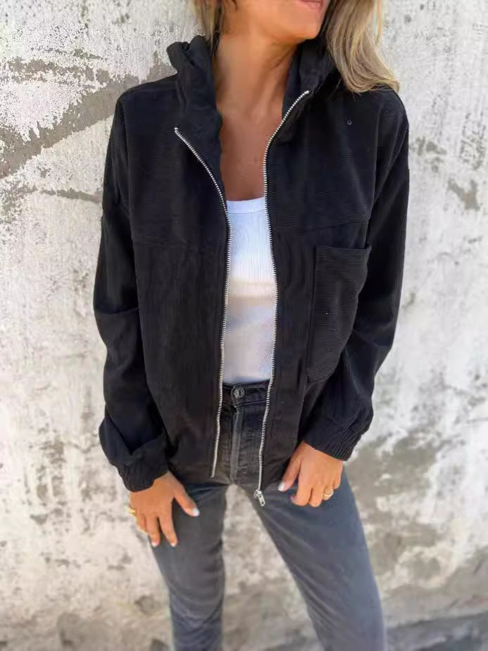 WW | Hood Cord Casual Fit Zipper Relaxed Comfort