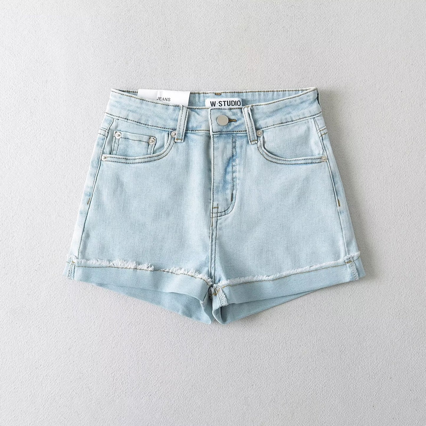 Damen Jeansshorts mit lässigem Schnitt und versäuberten Abschlüssen WW