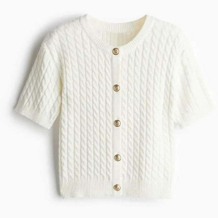 Damen Kurzarmstrickjacke W&W