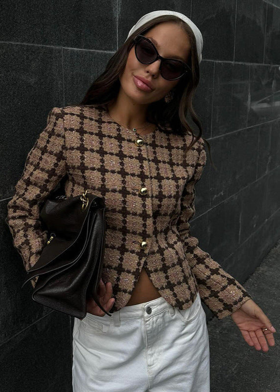 WW | Inspiriertes Tweed-Karo-Jackett