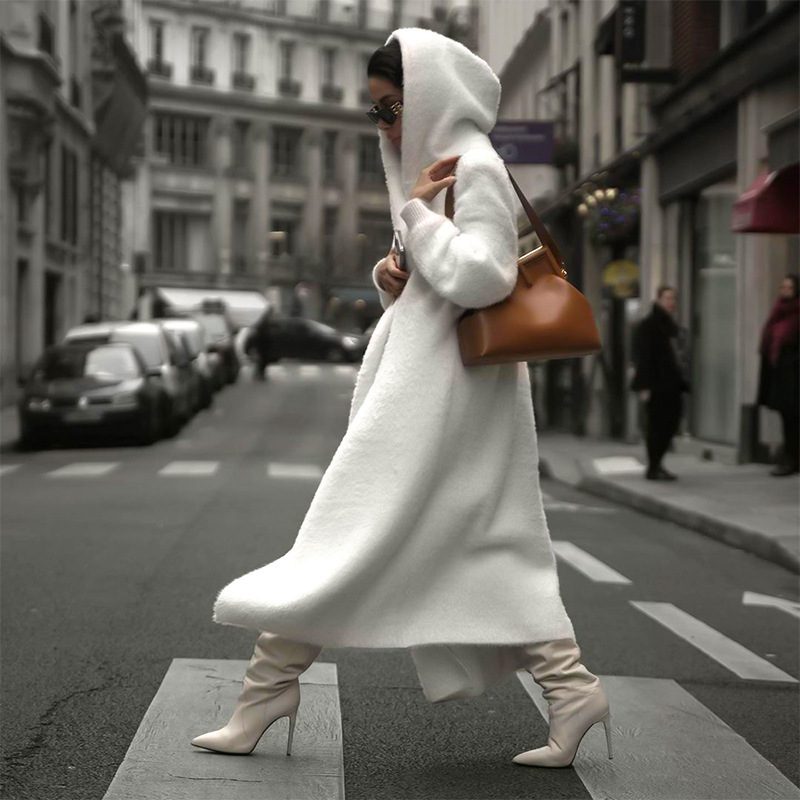 WW | Kapuzenwickelkleid - Gemütliches Langarmdesign - Weicher Stoffmix - Lässig & Street Style