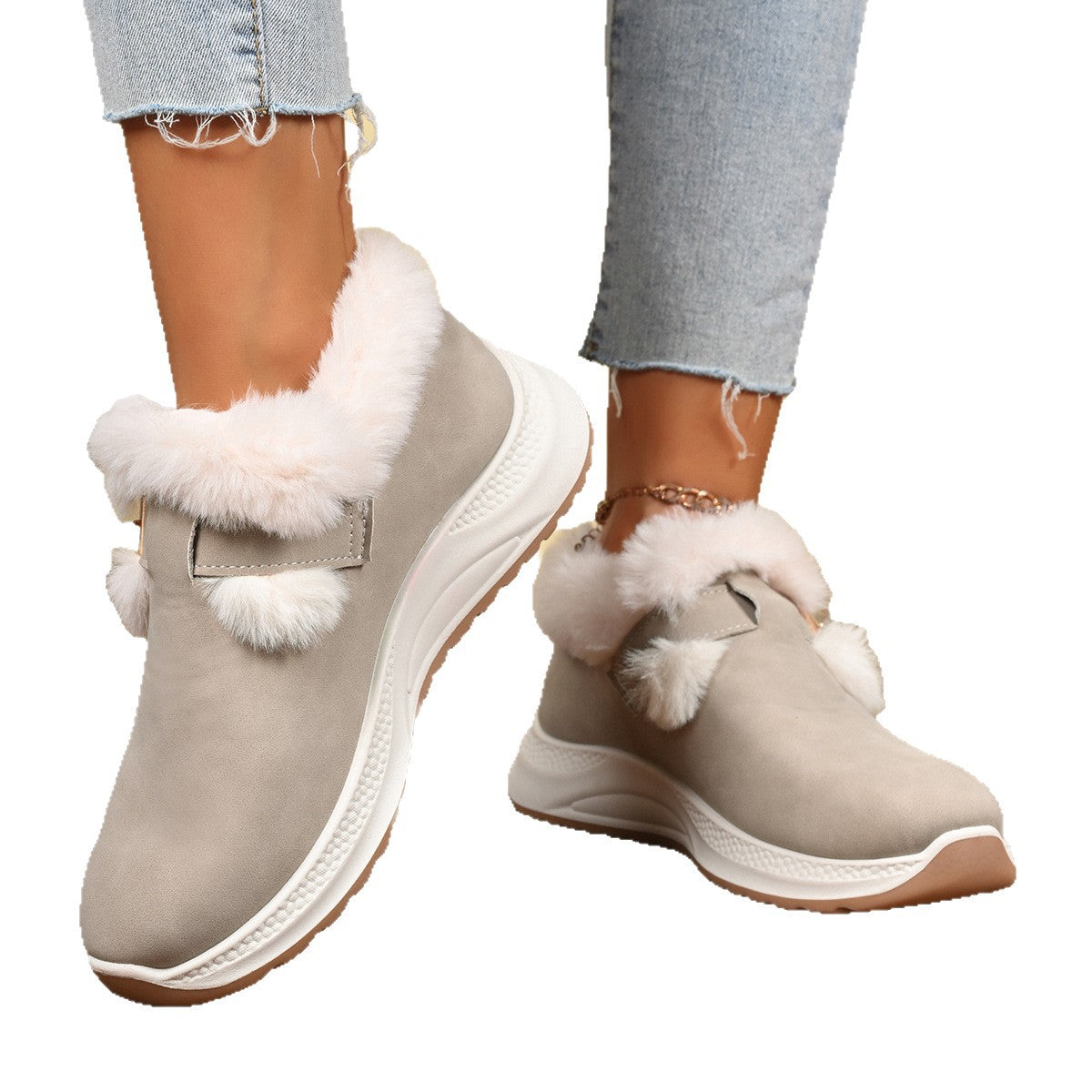 WW | Plüsch-Fell kurze Stiefel für Damen – Gemütlicher & stylischer Komfort