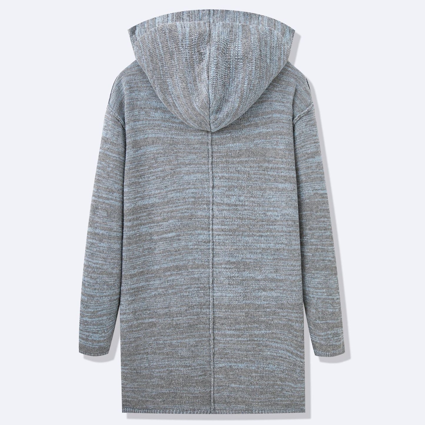 Herren Langer Strickmantel mit modernem Design und lässigen Details WW
