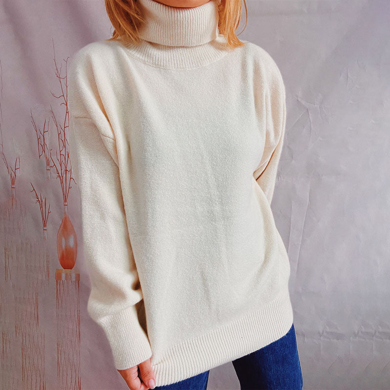 WW | Weicher Pullover Aus Einfarbigem Strick