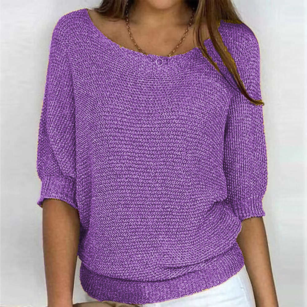 WW | Elegant Three-Quarter Sleeve Comfortable Top