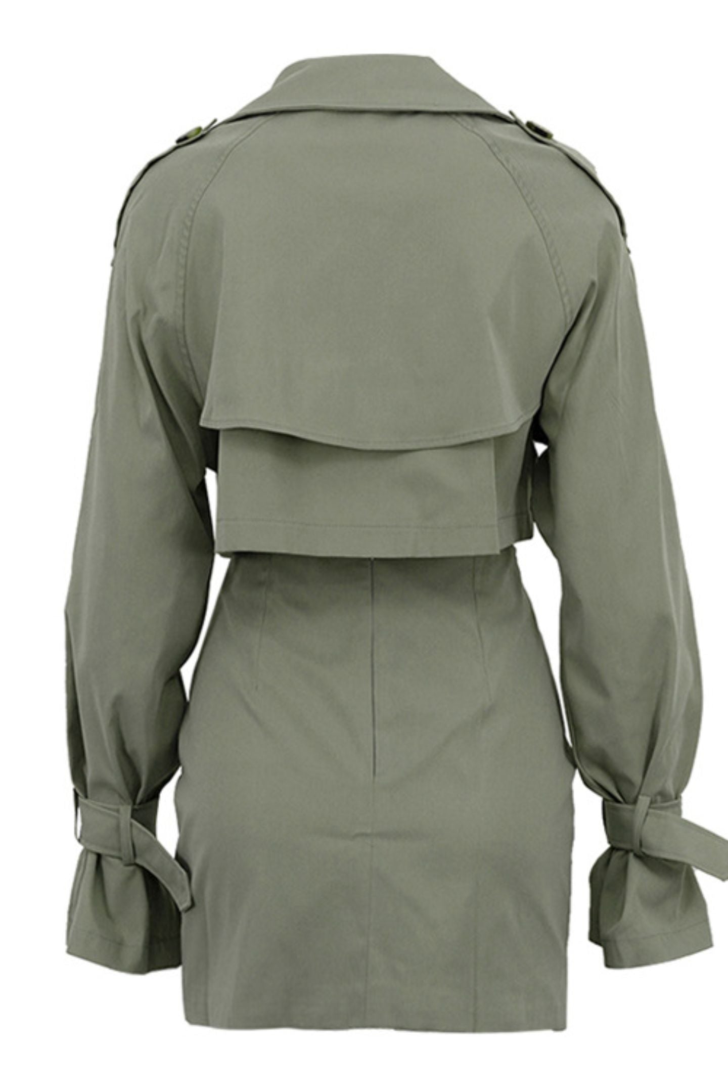 WW | Knopfdetail Gekürzte Jacke & Minirock-Set