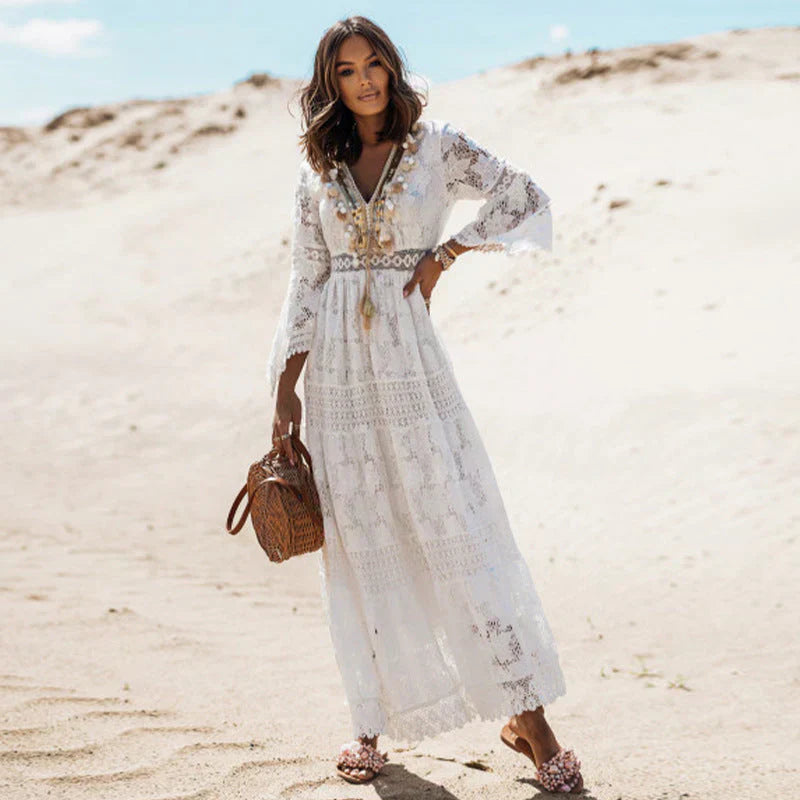 WW | Boho Kleid Mit Langen Ärmeln
