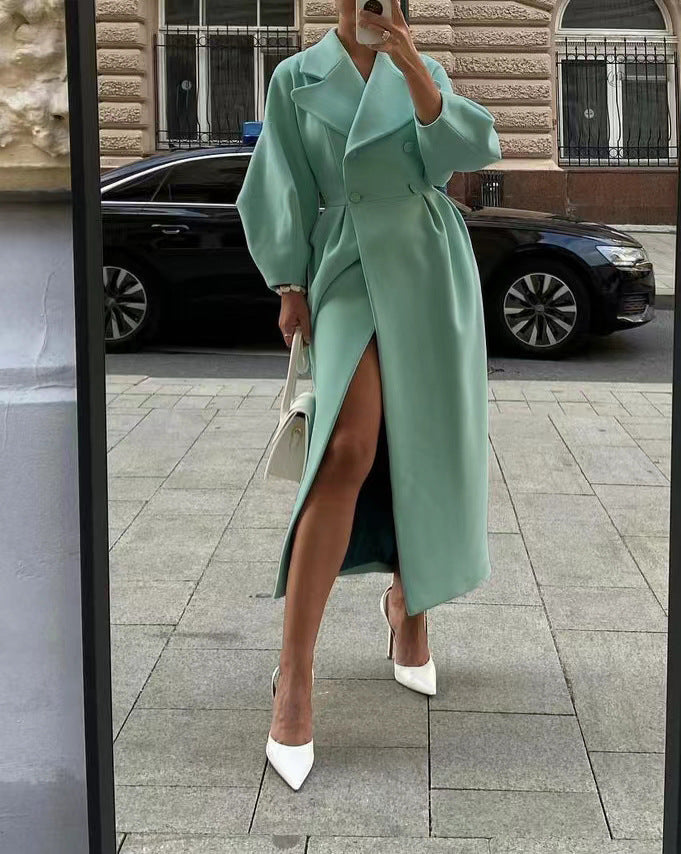 WW | Long Trench Coat Lapel Collar