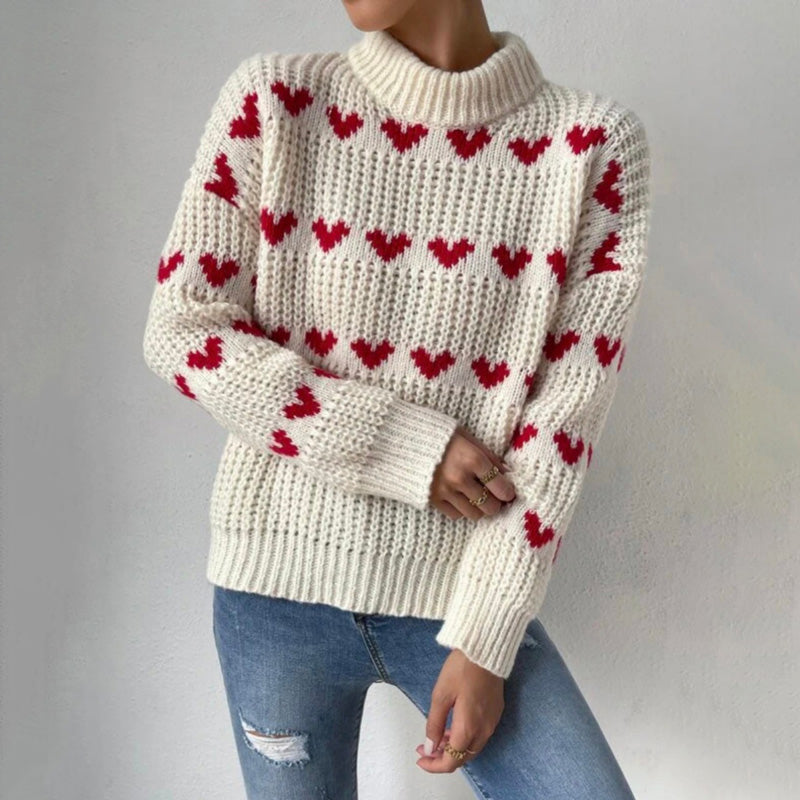 WW | Strickpulli mit Herzmotiv für Damen