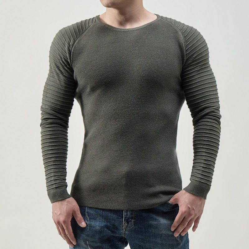 Herren modischer Strickpullover mit innovativer Rippstruktur WW