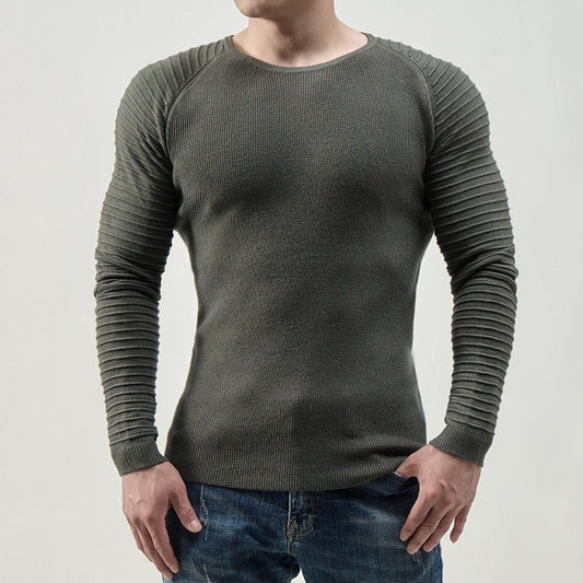 Herren modischer Strickpullover mit innovativer Rippstruktur WW
