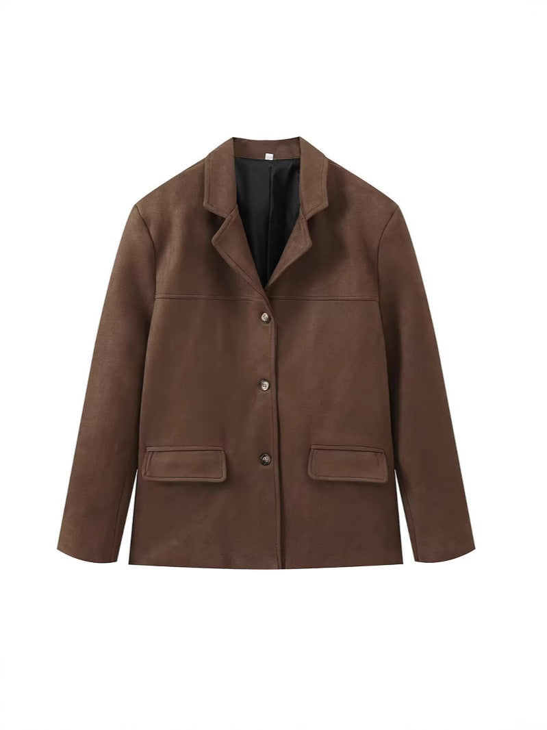 Damen Wildleder-Blazerjacke W&W