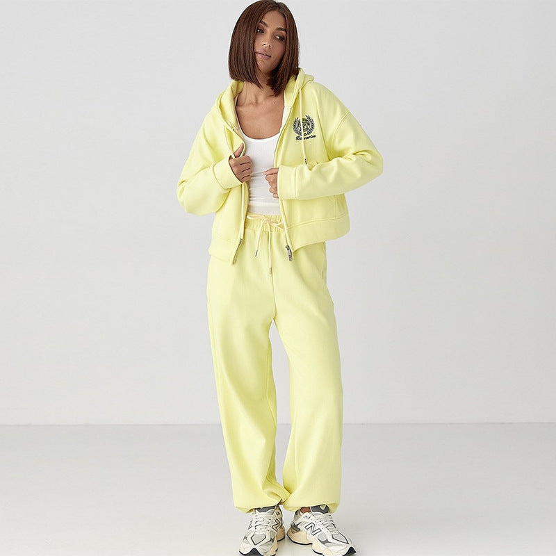 Damen lässiges Sweatshirt- und Jogginghose-Set WW