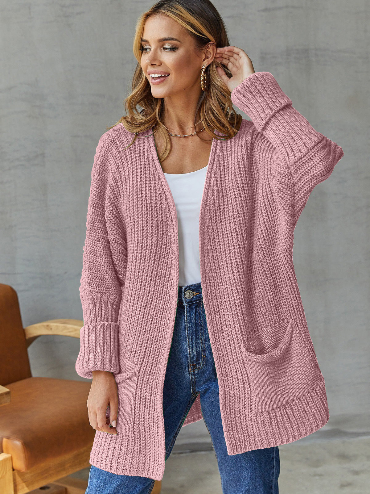 WW | Oversized Knit Cardigan For Comfortable Styles