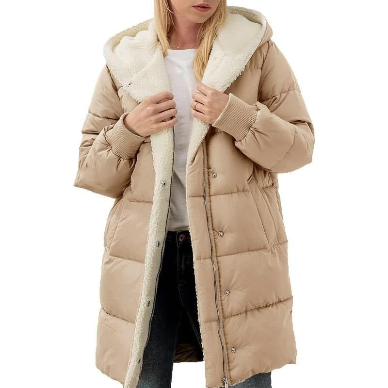 WW | Reversible Cotton Winter Coat for Women with Hood