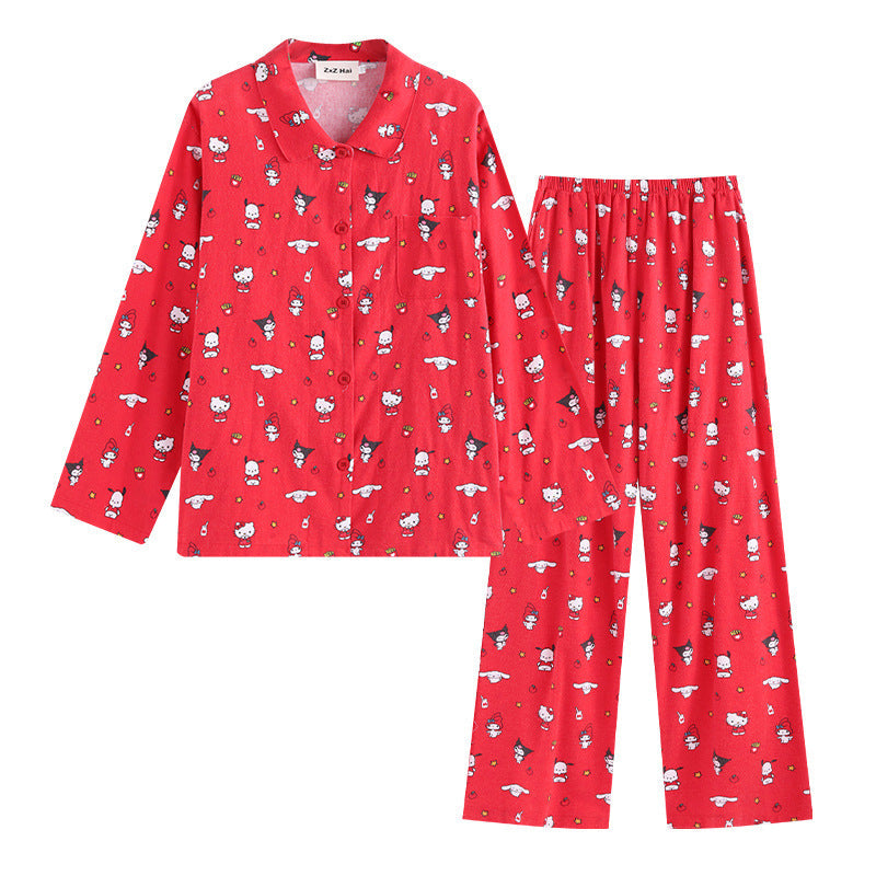 WW | Elegant Red Christmas Pajamas - Women