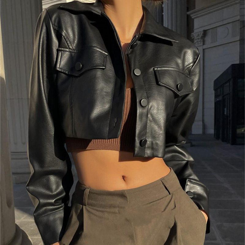 WW | PU-Lederjacke - Schlankes modernes Design - Leichtgewichtig - Alternativen Streetwear
